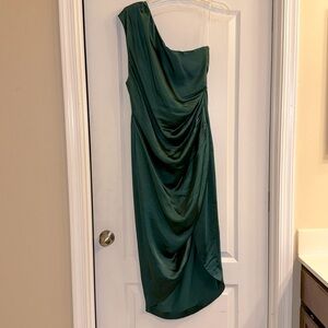 ELLIATT ONE SHOULDER Forest Green Women's Dress - Size XL